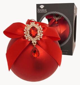 Pallina di Natale dipinta a mano Rhinestones + Bow