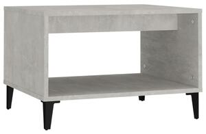 Tavolino da Salotto Grigio Cemento 60x50x40cm Legno Multistrato