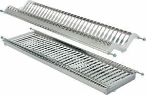 TECNOINOX Scolapiatti da Incasso con Raccogli gocce per Mobili Pensili da 40 cm in Acciaio Inox - Inoxmatic