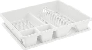 Tontarelli Scolapiatti Grande con Vassoio 46 x 38 x10h cm colore Bianco- TO1028B