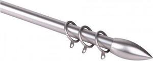 Brixo Scorritenda Etruria Pera estensibile 71/122 cm d.19mm acciaio argento
