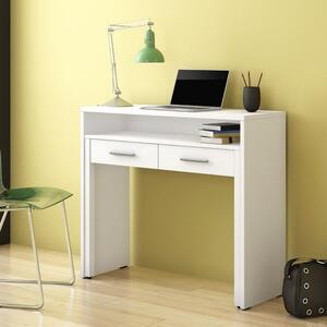 DecHome Scrittoio estraibile Moderno Dimensioni 98,6x36,6x86,9 cm colore Bianco Opaco - Scrivia