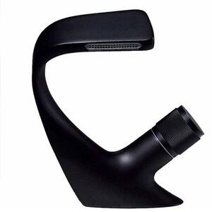 Moderno rubinetto a cascata nero con dettagli in ottone, valvola in Vetroceramica, aeratore rimovibile, per bagno e WC