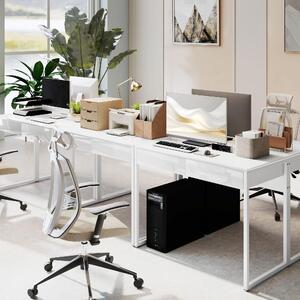 DecHome Scrittoio Moderno Dimensioni 100x50x75 cm colore Bianco