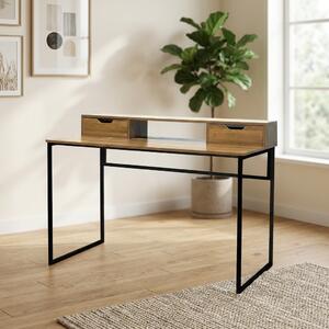 DecHome Scrittoio Industriale Dimensioni 120x60x95 cm colore Nero