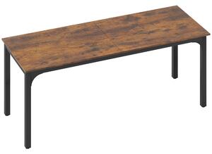 HOMCOM Scrivania per PC stile rustico con ampio piano, Marrone | Aosom Italy