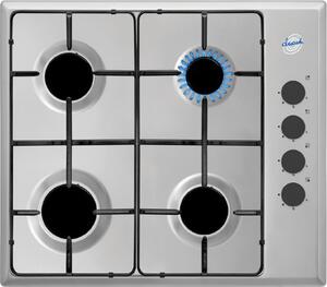 Ducati SDPC64L Piano Cottura 4 Fuochi a Gas 60 cm colore Inox