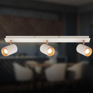 Briloner ERA Plafoniera, orientabile, attacco GU10, 3 luci, grigio chiaro-caffè, 70 x 14 cm