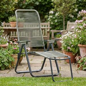 Metal Far Sdraio da Giardino Pieghevole con Poggiagambe in Ferro/PVC Dimensioni 60x156x41 cm colore Tortora - Cordonata