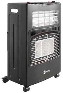 Outsunny Stufa a Gas Portatile Pieghevole da 4.2kW Nero | Aosom Italy