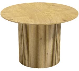 HOMCOM Tavolo pranzo rotondo moderno per 4-6 persone, Ø110 cm, Rovere | Aosom Italy