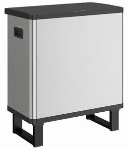 HOMCOM Pattumiera Automatica con Sensore 54L, 3 Scomparti, Secchi Interni Rimovibili, Acciaio Inox, Argento | Aosom Italy
