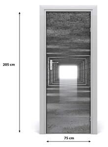Sticker porta Tunnel di mattoni 75x205 cm