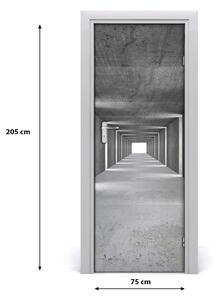 Sticker porta Tunnel di cemento 75x205 cm