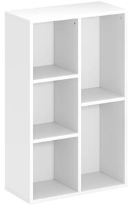 HOMCOM Libreria a Cubi con 5 Scomparti Aperti, Moderno per Soggiorno Camera da Letto Ufficio Studio, 50x24x80 cm, Bianco | Aosom Italy