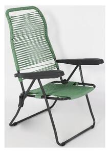 Metal Far Sdraio da Giardino Pieghevole in Ferro e PVC con Seduta Relax 62x64x105 cm colore Verde Salvia - Lipari Cordonata