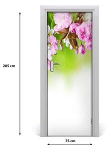 Adesivo per porta interna Fiori di primavera 75x205 cm