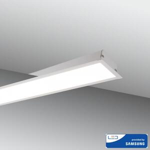 Lampada Lineare LED da Incasso 42W 120cm, Bianca, chip SAMSUNG LED Colore Bianco Caldo 3.000K
