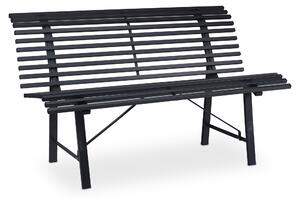 Panchina da giardino Relaxdays, a 2 posti, L x P x A: 79 x 130 x 75 cm, acciaio robusto, resistente alle intemperie, robusta, color antracite