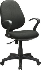 NBrand Sedia da Ufficio con Ruote e Braccioli in Tessuto colore Nero - Office