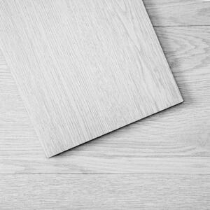 Pavimento vinilico autoadesivo - Venature del legno grigio chiaro - Pavimento fai da te per cucina, sala da pranzo, camera da letto, bagno - 36 pezzi - 91,4 x 15,2 cm - Spessore 2,5 mm - Da attaccare e staccare