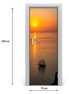 Adesivo per porta interna Sunset Mare 75x205 cm