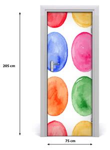 Adesivo per porta Ruote colorate 75x205 cm