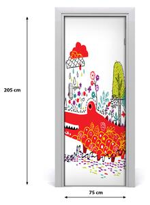 Sticker porta Coccodrillo 75x205 cm