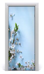 Adesivo per porta interna fiori di ciliegio 75x205 cm