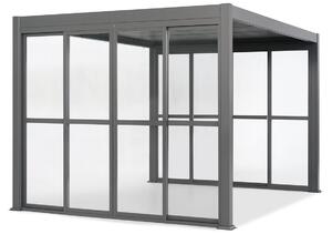 Pergola autoportante Lagos 3x3 con porta su due lati Garden Point antracite