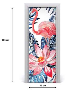 Poster adesivo per porta Fiori hawaiani 75x205 cm