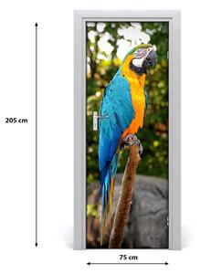 Adesivo per porta Ara pappagallo 75x205 cm