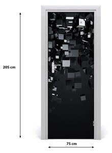 Adesivo per porta interna Astrazione 3D 75x205 cm