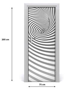 Poster adesivo per porta Spirale a strisce 75x205 cm