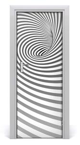 Poster adesivo per porta Spirale a strisce 75x205 cm