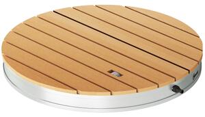 Outsunny Doccia da Giardino Portatile con Altezza Fino a 4 m e Getti d'Acqua Regolabili, Effetto Legno | Aosom Italy
