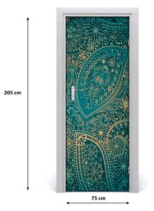 Adesivo per porta interna ornamenti domestici 75x205 cm