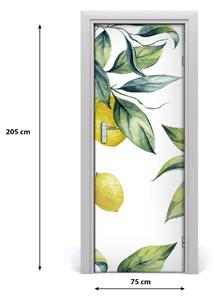Adesivo per porta interna Limoni 75x205 cm