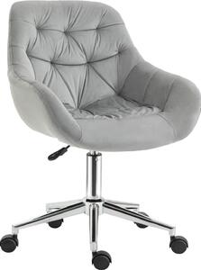 DecHome Sedia da Ufficio con Ruote in Tessuto colore Grigio