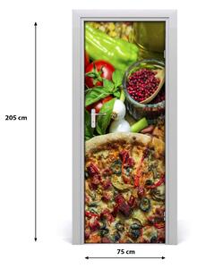 Adesivo per porta Pizza 75x205 cm
