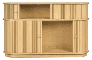 Console vintage in legno chiaro quercia con porte scorrevoli L120 cm EPIC
