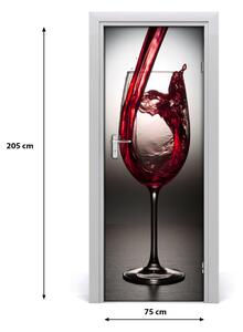Adesivo per porta Vino rosso 75x205 cm