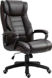 Icon Space Sedia Ergonomica con Ruote Braccioli e Poggiatesta in Ecopelle colore Nero