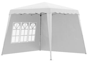 Outsunny Gazebo Pieghevole Giardino, Altezza Regolabile, Struttura Acciaio, Tessuto Oxford, 240x240x250 cm, Facile da Montare|Aosom
