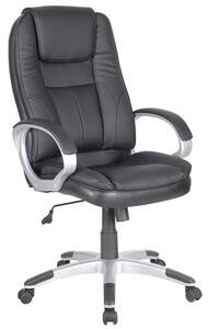 Icon Space Sedia Ergonomica con Ruote Braccioli e Poggiatesta in Ecopelle colore Nero - Zaira