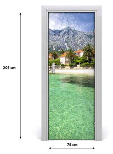 Adesivo per porta Spiaggia in Croazia 75x205 cm