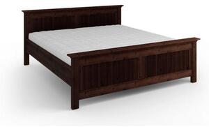 Letto 180x200 shabby classico pino massello tabacco Rosella
