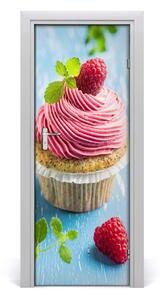 Adesivo per porta Raspberry Cupcake 75x205 cm