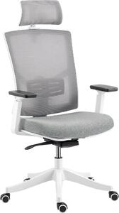 Icon Space Sedia Ergonomica con Ruote Braccioli e Poggiatesta in Tessuto Mesh colore Grigio/Bianco