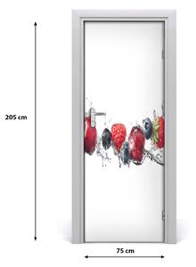 Adesivo per porta interna Frutti forestali 75x205 cm